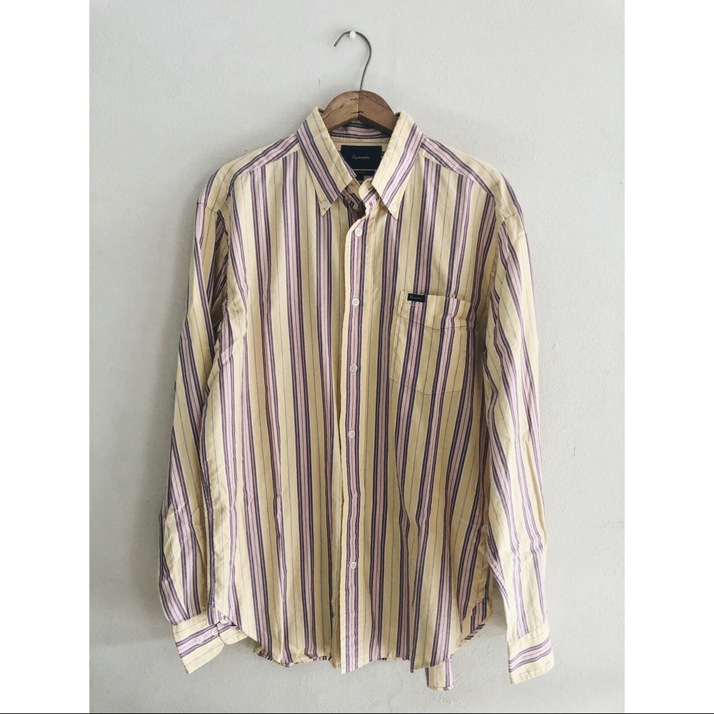 Faonnable Long Sleeve Button Down Yellow Shirt - image 1